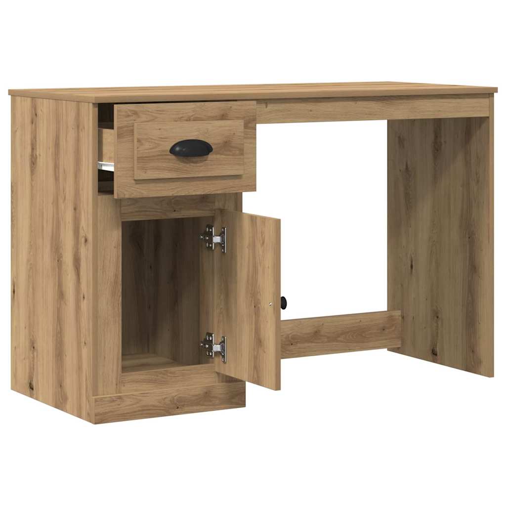 Bureau met lade Artisan Eiken 50 x 115 x 75 cm Bewerkt hout