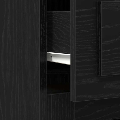 Bureau met lade Zwart Eiken 50 x 115 x 75 cm Bewerkt hout