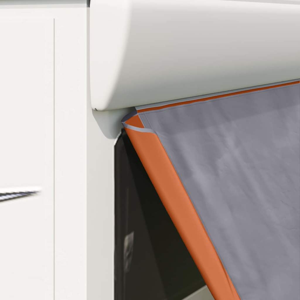 Achterkleptent met dak Grijs en Oranje 190 x 150 x 185 cm taft