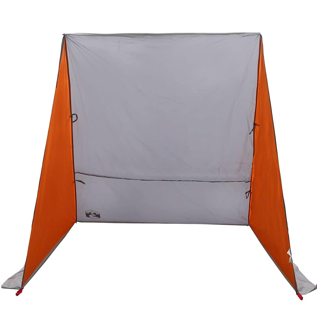 Achterkleptent met dak Grijs en Oranje 190 x 150 x 185 cm taft