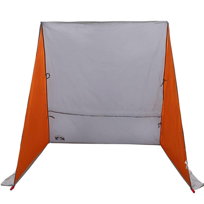 Achterkleptent met dak Grijs en Oranje 190 x 150 x 185 cm taft