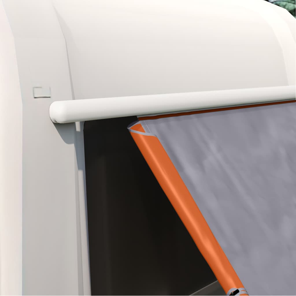 Achterkleptent met dak Grijs en Oranje 190 x 150 x 185 cm taft