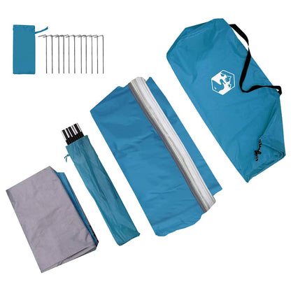 Achterkleptent met dak Blauw 194 x 180 x 210 cm taft