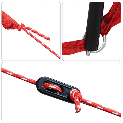 Achterkleptent met dak Groen 285 x 255 x 245 cm taft