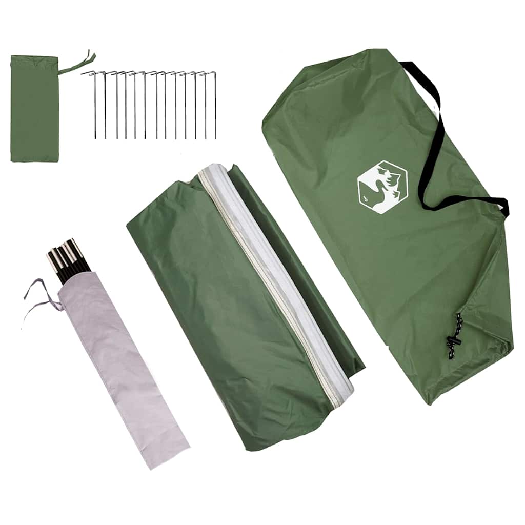 Achterkleptent met dak Groen 285 x 255 x 245 cm taft