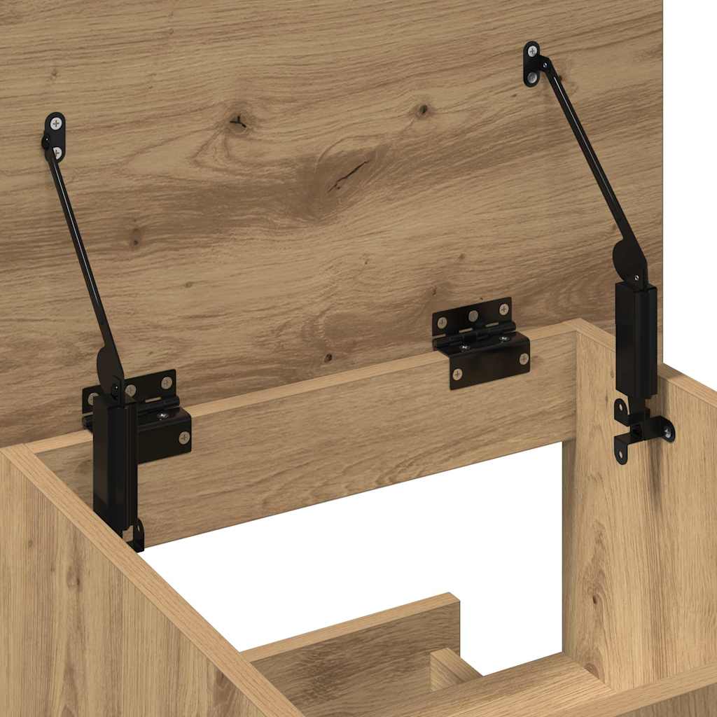Podium met lade Artisan Eiken 55 x 55 x 107 cm Bewerkt hout