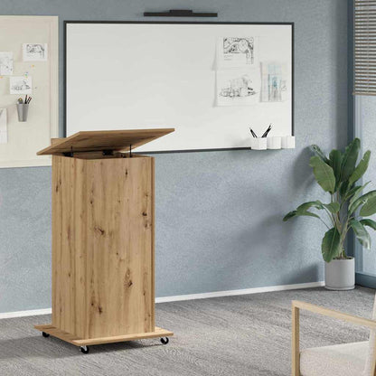 Podium met lade Artisan Eiken 55 x 55 x 107 cm Bewerkt hout