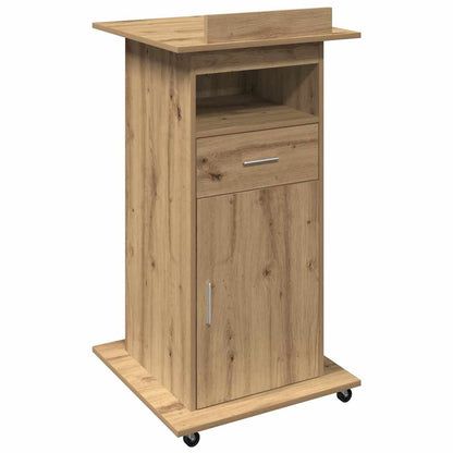 Podium met lade Artisan Eiken 55 x 55 x 107 cm Bewerkt hout