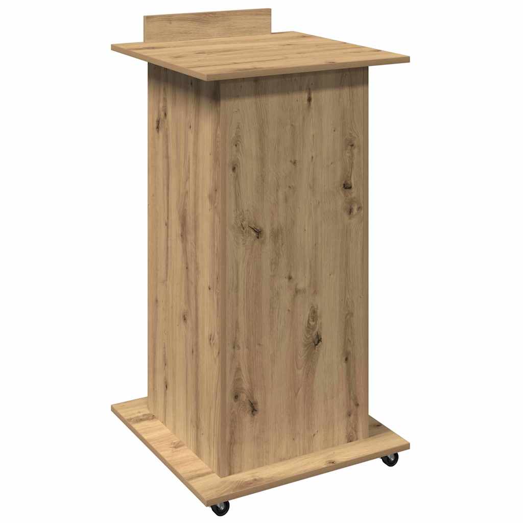Podium met lade Artisan Eiken 55 x 55 x 107 cm Bewerkt hout