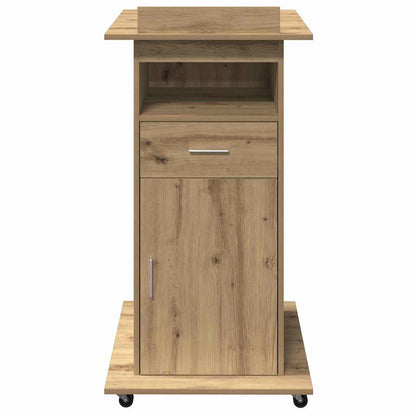 Podium met lade Artisan Eiken 55 x 55 x 107 cm Bewerkt hout