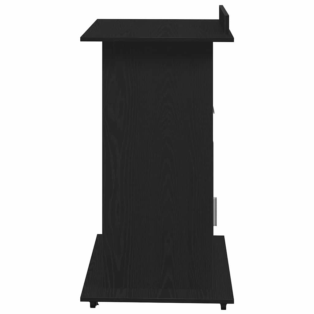 Podium met lade Zwart Eiken 55 x 55 x 107 cm Bewerkt hout