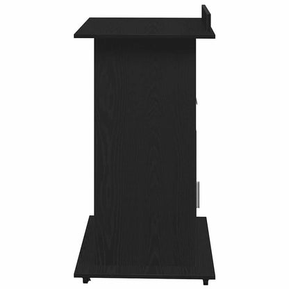 Podium met lade Zwart Eiken 55 x 55 x 107 cm Bewerkt hout