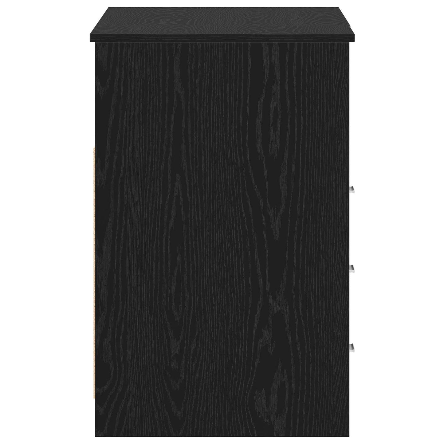 Bureau met lade 2 pcs Zwart Eiken 140 x 50 x 76 cm Bewerkt hout