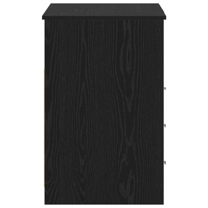 Bureau met lade 2 pcs Zwart Eiken 140 x 50 x 76 cm Bewerkt hout