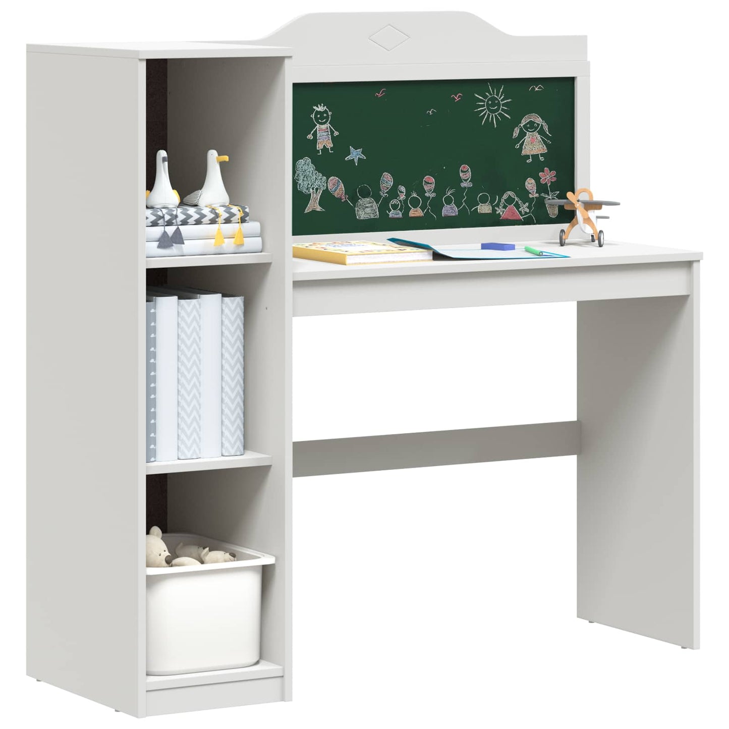 Schoolbord bureau ROROS Wit 120 x 45 x 118,5 cm Bewerkt hout