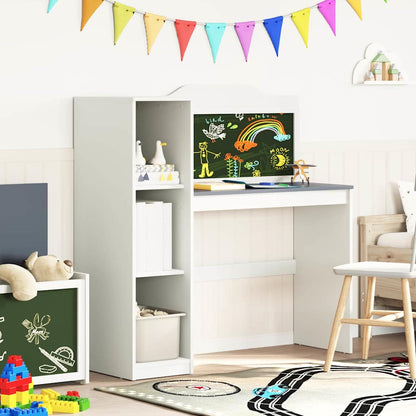 Schoolbord bureau Wit en Grijs 120 x 45 x 118,5 cm Bewerkt hout