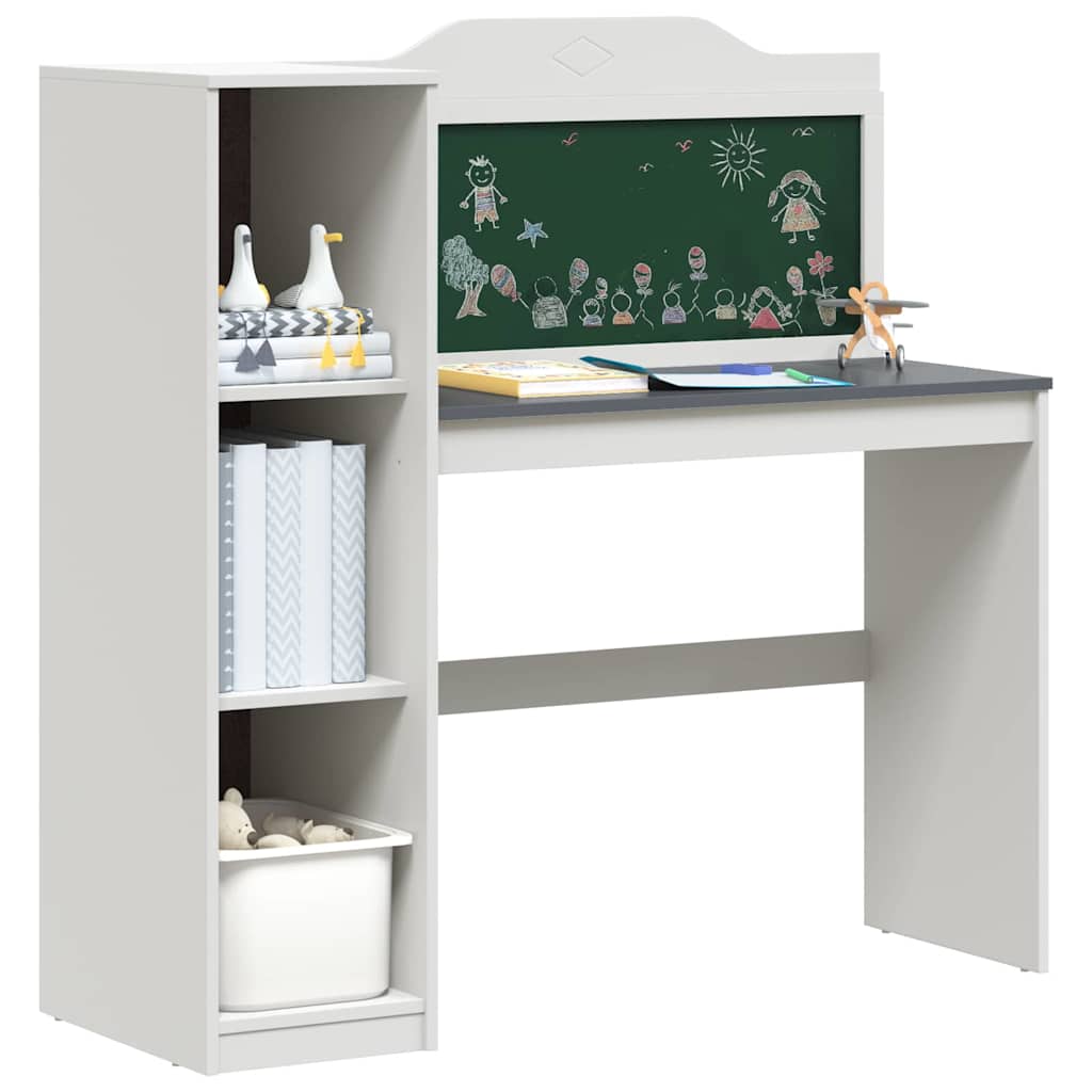 Schoolbord bureau Wit en Grijs 120 x 45 x 118,5 cm Bewerkt hout