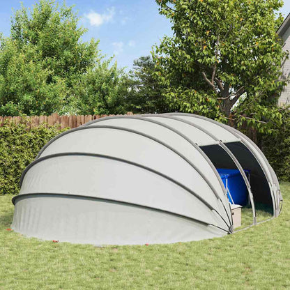 Zwembad Tent Koepel Grijs 640 x 432 x 205 cm