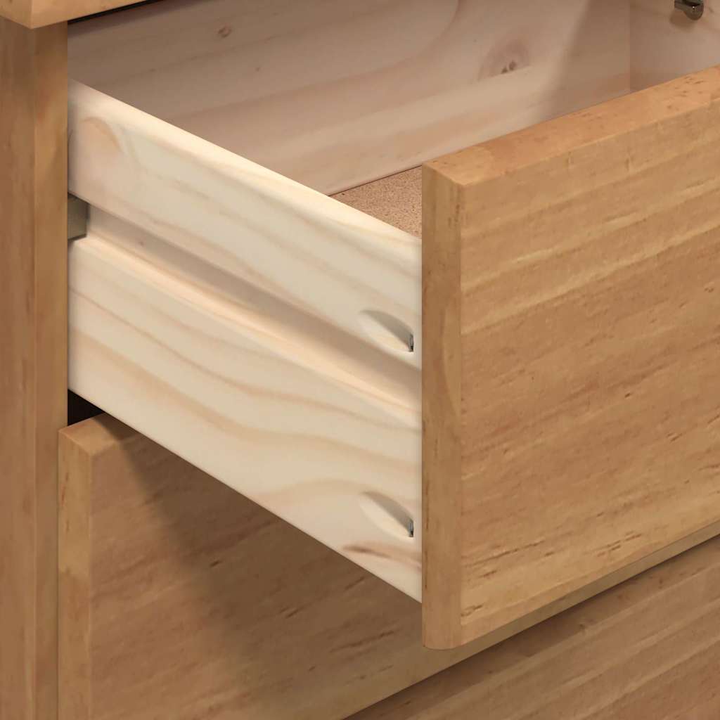 Schrijfbureau ASKIM Bruin 95 x 40 x 75 cm Massief grenenhout