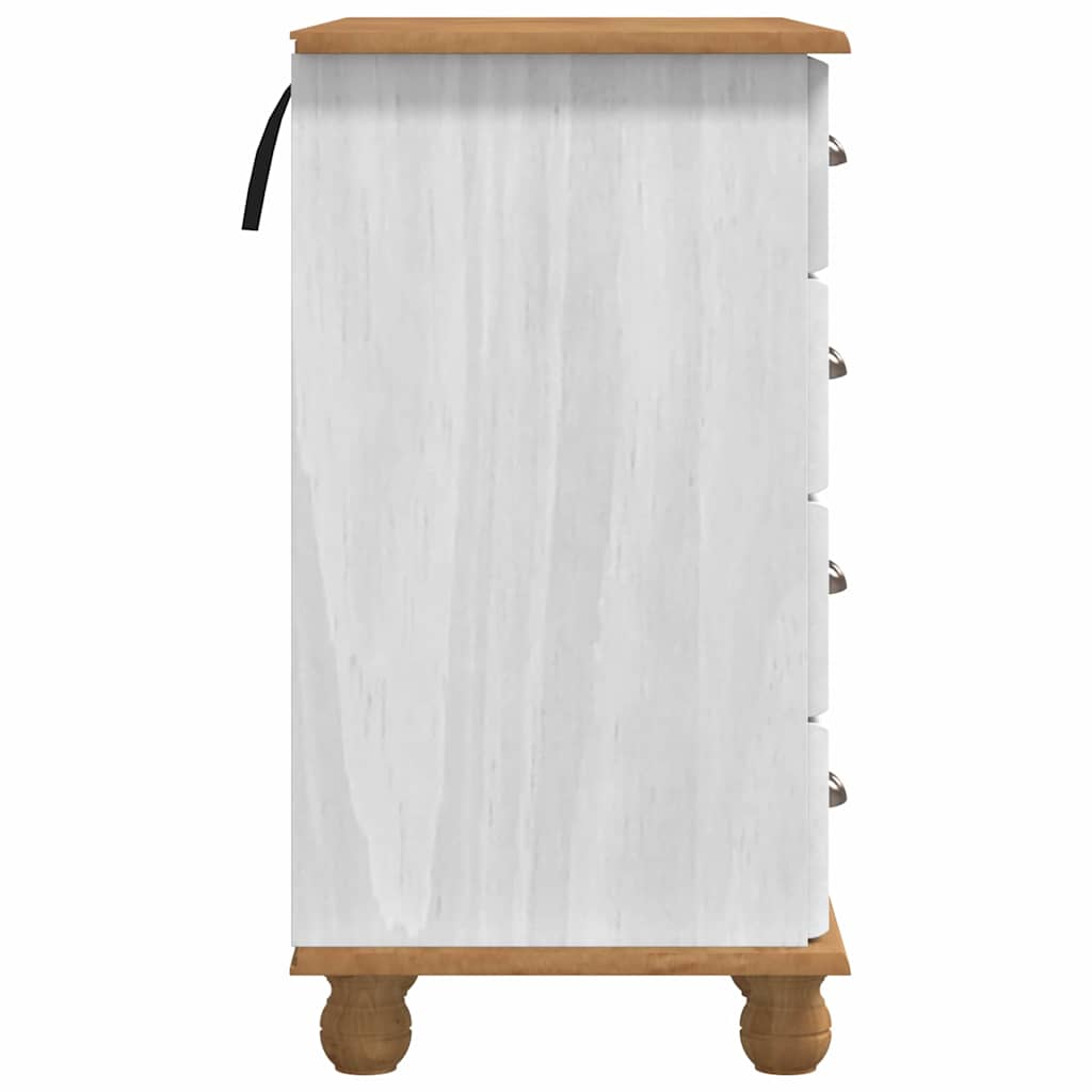 Schrijfbureau ASKIM Wit 95 x 40 x 75 cm Massief grenenhout