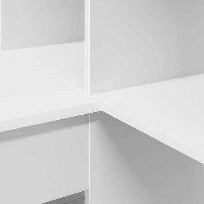 Hoekbureau met plank Wit 101,5 x 149,5 x 149,5 cm Bewerkt hout