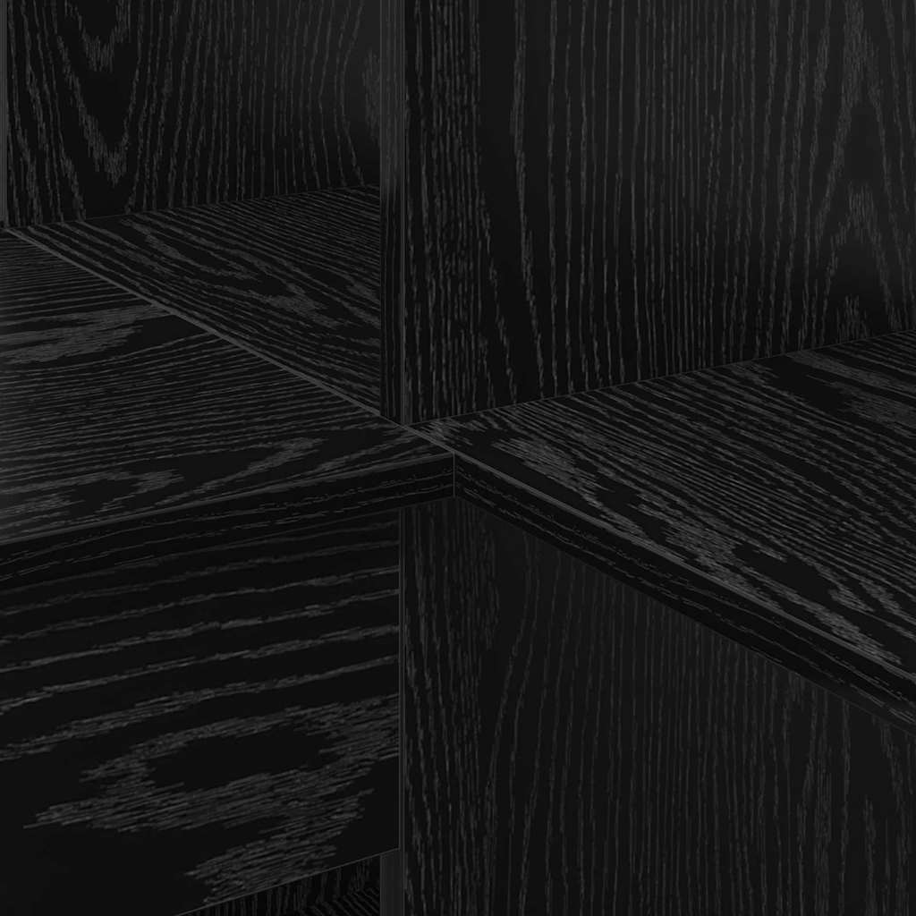 Hoekbureau Zwart Eiken 101,5 x 149,5 x 149,5 cm Bewerkt hout