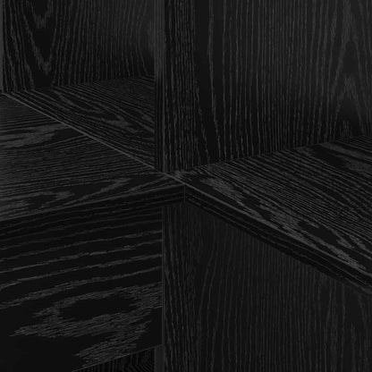 Hoekbureau Zwart Eiken 101,5 x 149,5 x 149,5 cm Bewerkt hout