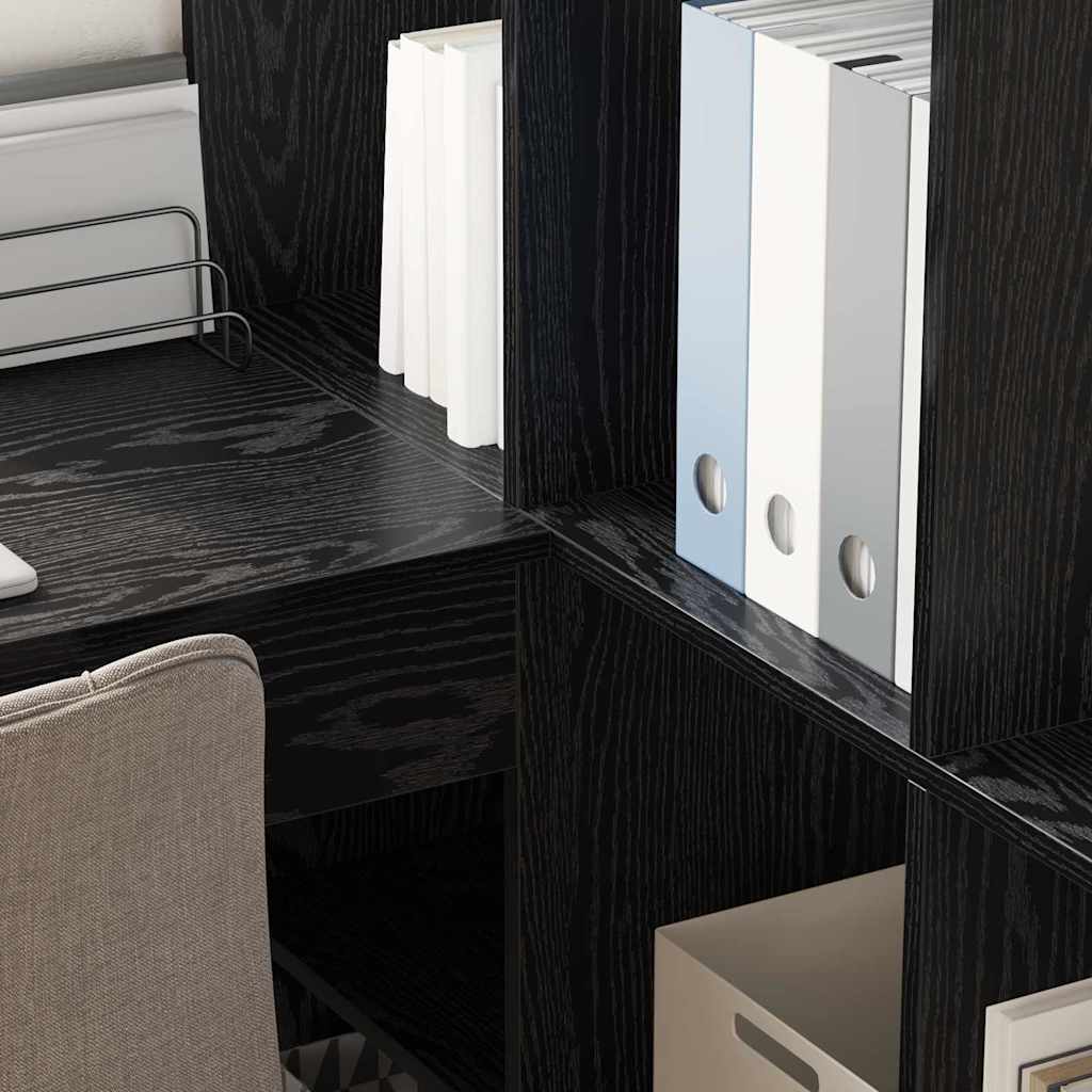 Hoekbureau Zwart Eiken 101,5 x 149,5 x 149,5 cm Bewerkt hout