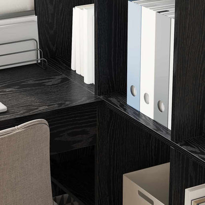 Hoekbureau Zwart Eiken 101,5 x 149,5 x 149,5 cm Bewerkt hout