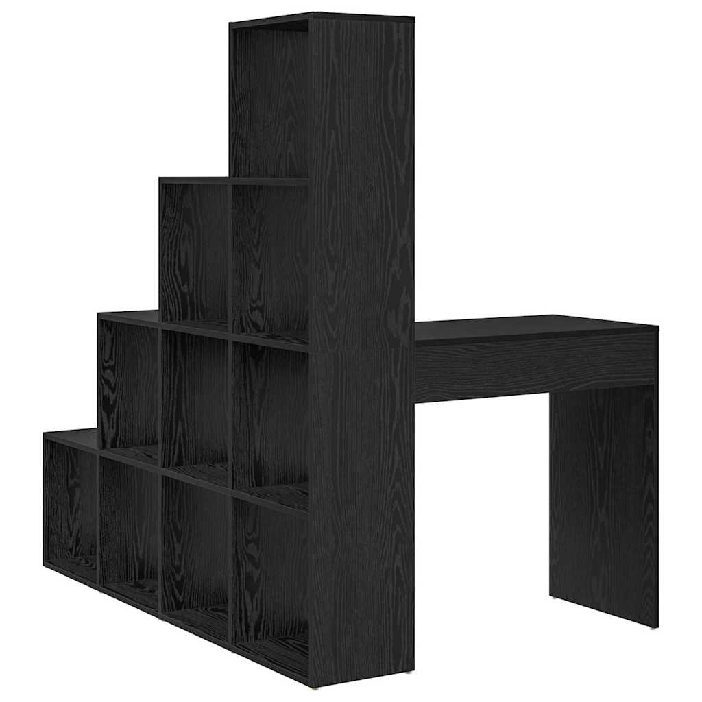 Hoekbureau Zwart Eiken 101,5 x 149,5 x 149,5 cm Bewerkt hout