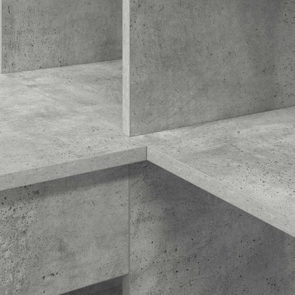 Hoekbureau Beton Grijs 101,5 x 149,5 x 149,5 cm Bewerkt hout