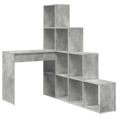 Hoekbureau Beton Grijs 101,5 x 149,5 x 149,5 cm Bewerkt hout