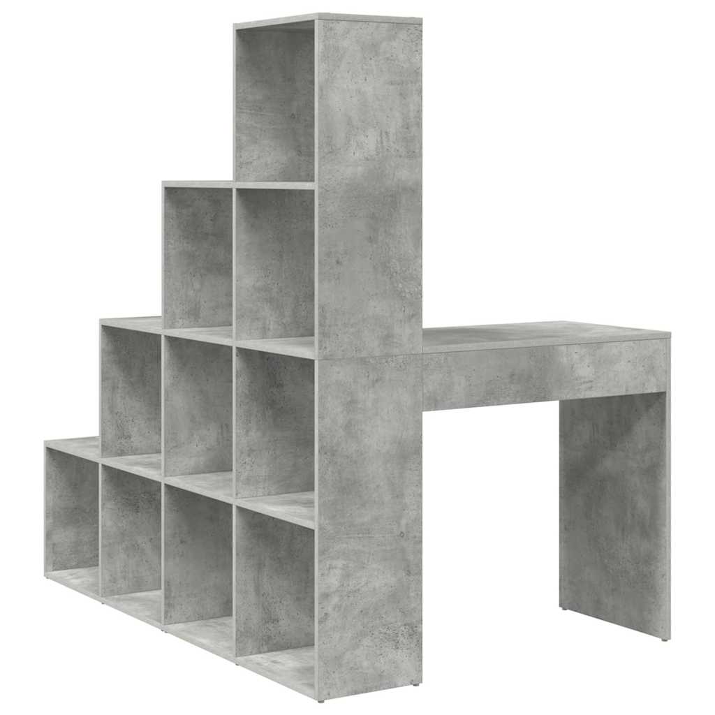 Hoekbureau Beton Grijs 101,5 x 149,5 x 149,5 cm Bewerkt hout