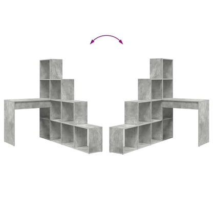 Hoekbureau Beton Grijs 101,5 x 149,5 x 149,5 cm Bewerkt hout