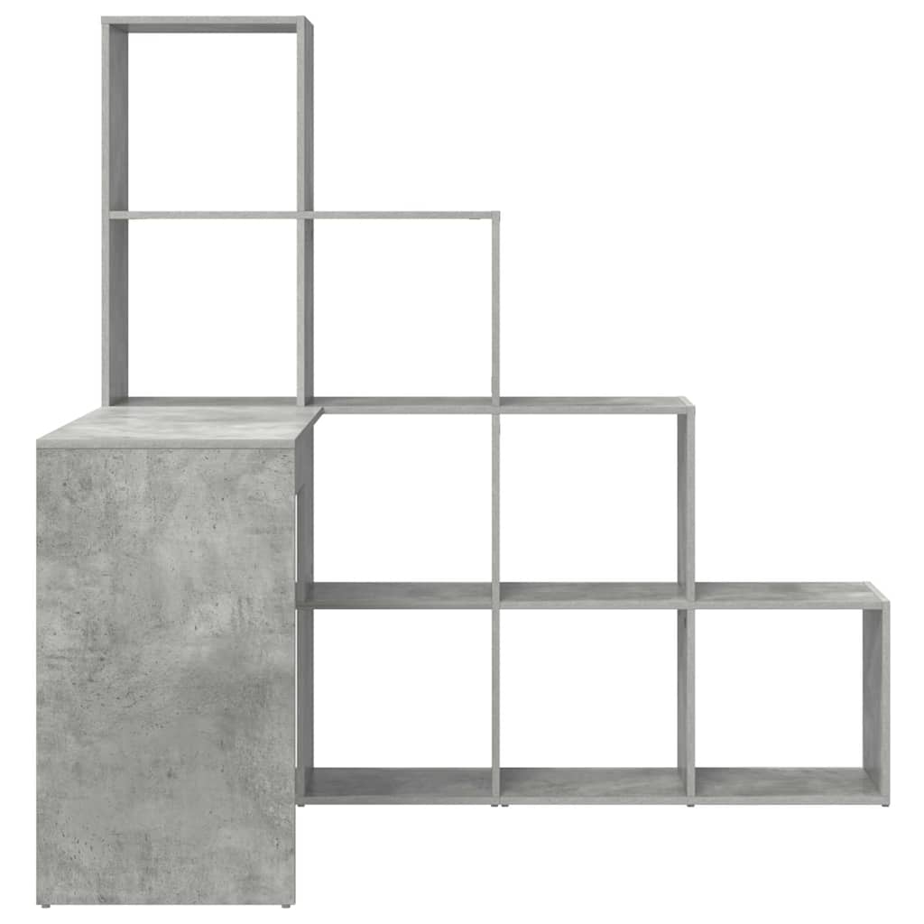 Hoekbureau Beton Grijs 101,5 x 149,5 x 149,5 cm Bewerkt hout