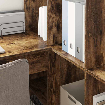 Hoekbureau Gerookt eiken 101,5 x 149,5 x 149,5 cm Bewerkt hout