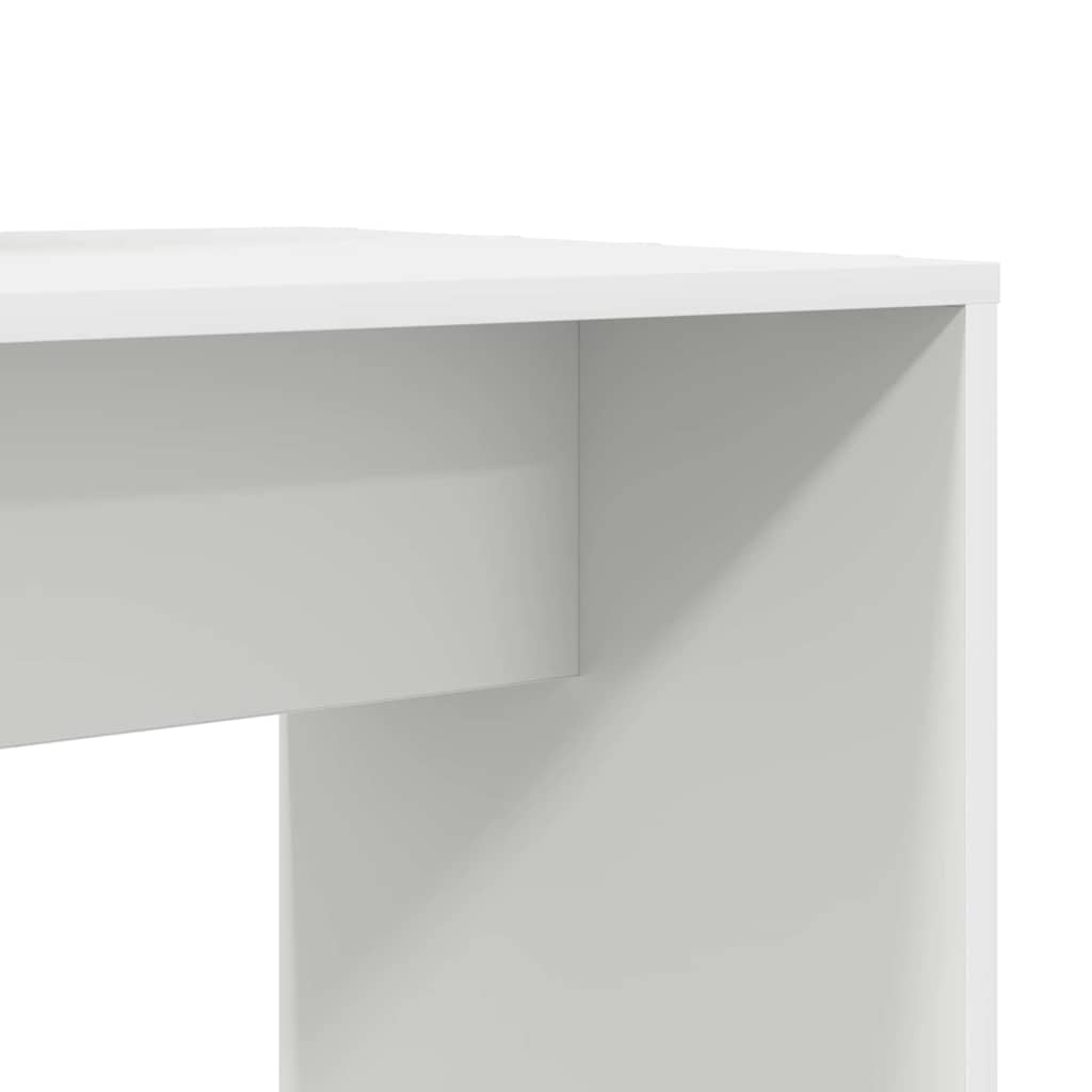 Bureau met plank Wit 138,5 x 55 x 143 cm Bewerkt hout