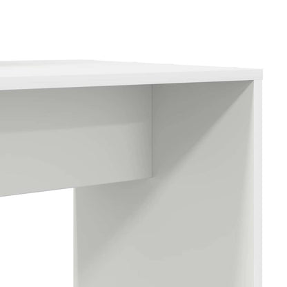 Bureau met plank Wit 138,5 x 55 x 143 cm Bewerkt hout