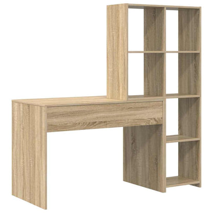 Bureau met plank Sonoma Eiken 138,5 x 55 x 143 cm Bewerkt hout