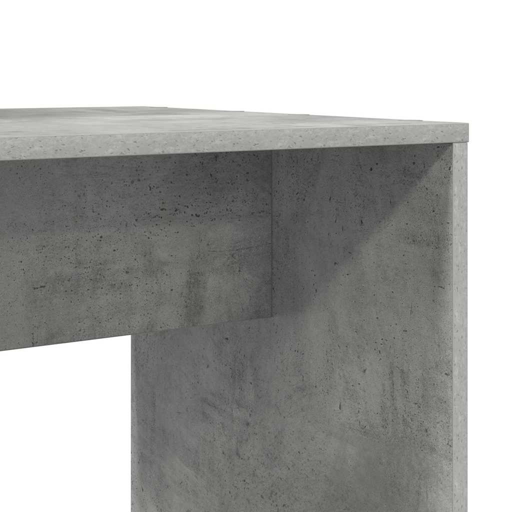 Bureau met plank Beton Grijs 138,5 x 55 x 143 cm Bewerkt hout