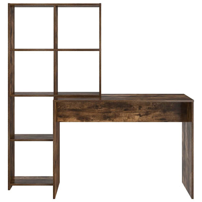 Bureau met plank Gerookt eiken 138,5 x 55 x 143 cm Bewerkt hout