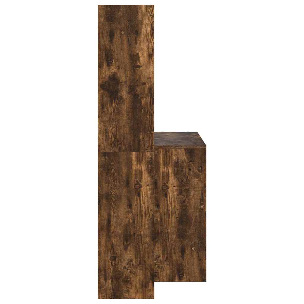 Bureau met plank Gerookt eiken 138,5 x 55 x 143 cm Bewerkt hout