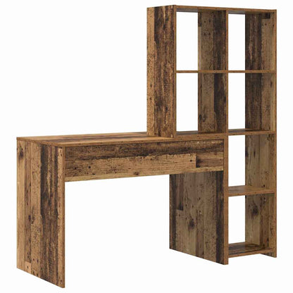 Bureau met plank Oud Hout 138,5 x 55 x 143 cm Bewerkt hout