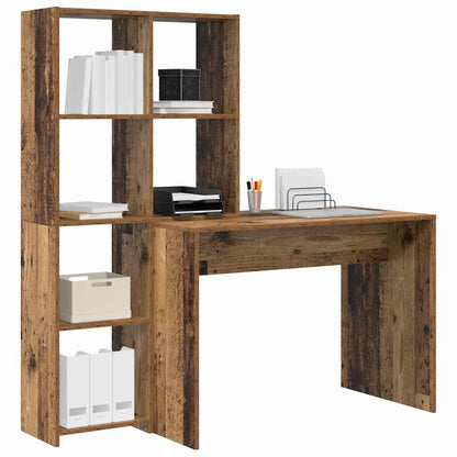 Bureau met plank Oud Hout 138,5 x 55 x 143 cm Bewerkt hout
