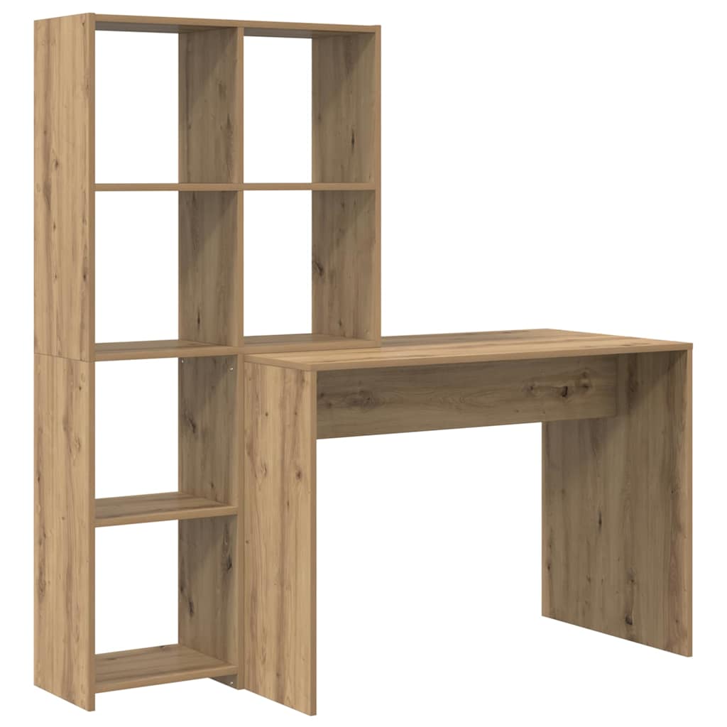Bureau met plank Artisan Eiken 138,5 x 55 x 143 cm Bewerkt hout