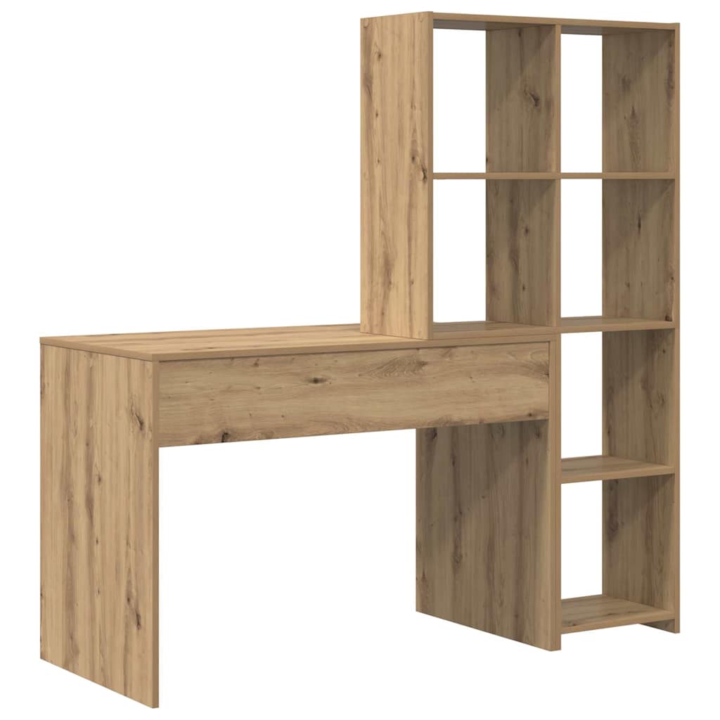 Bureau met plank Artisan Eiken 138,5 x 55 x 143 cm Bewerkt hout