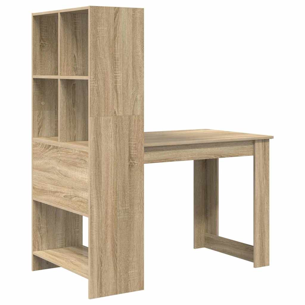 Bureau met plank Sonoma Eiken 122 x 67 x 145 cm Bewerkt hout