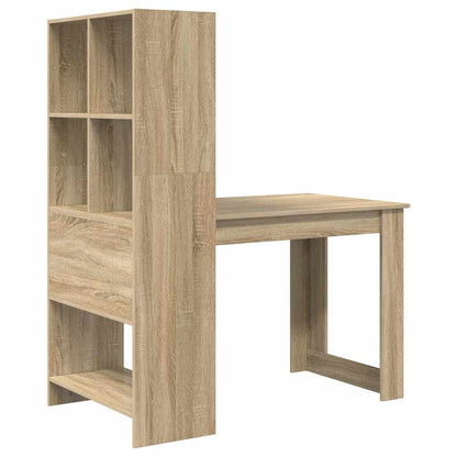 Bureau met plank Sonoma Eiken 122 x 67 x 145 cm Bewerkt hout