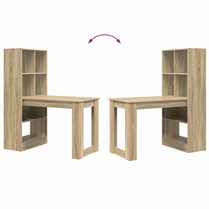 Bureau met plank Sonoma Eiken 122 x 67 x 145 cm Bewerkt hout