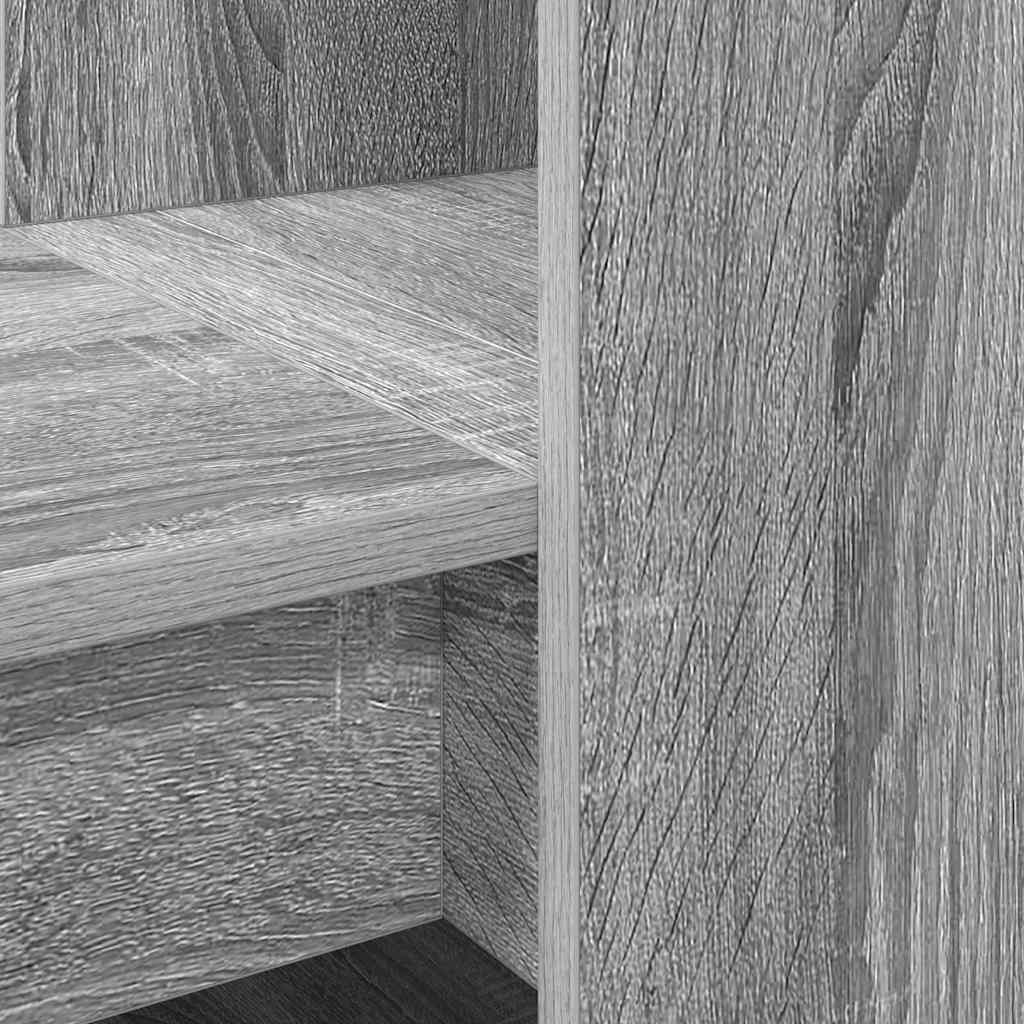 Bureau met plank Grijs Sonoma 122 x 67 x 145 cm Bewerkt hout